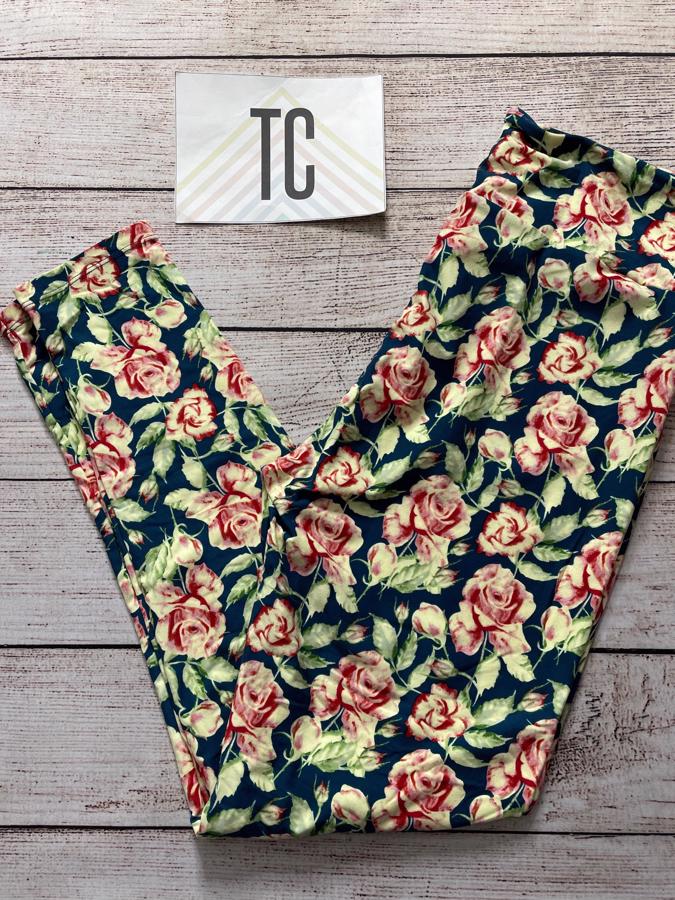 LulaRoe Floral Leggings TC