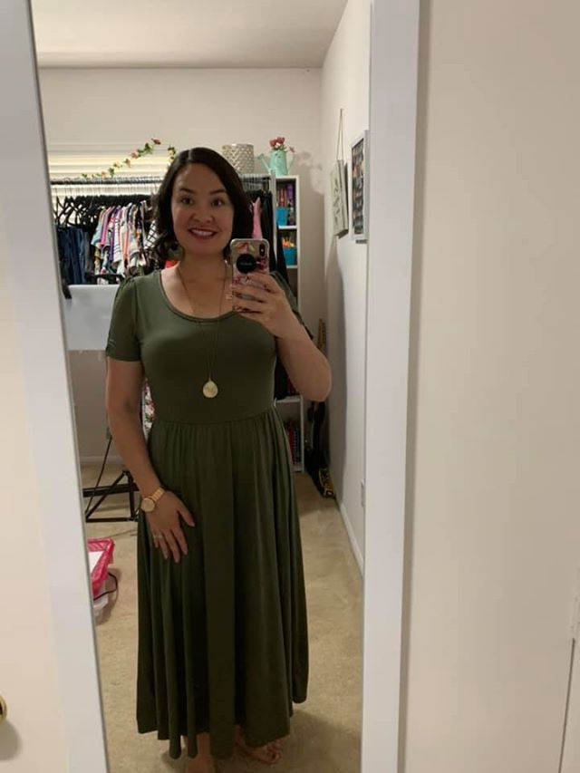 green emerald velvet dress Emily Swing Dress  lularoe