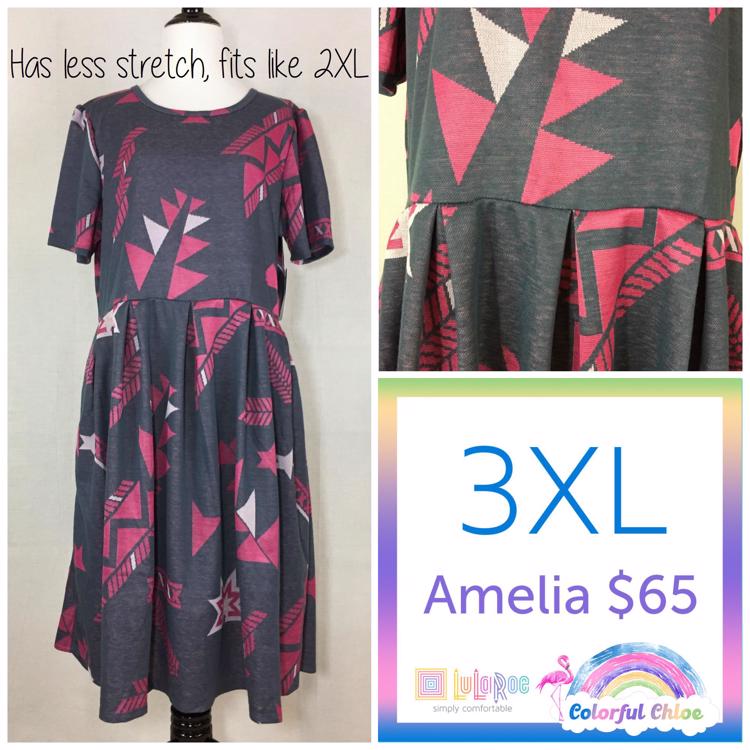 Robe Lularoe Amelia Taille XL - Couleur Noir Sarcelle (Teal) - Occasion Très Bon État