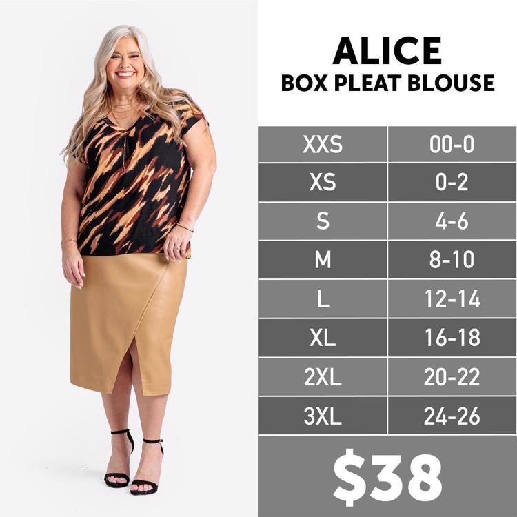 SonletLLRD247 - LuLaRoe Mainline Prints & Styles - Career Collection: Lena  - Sizing Chart