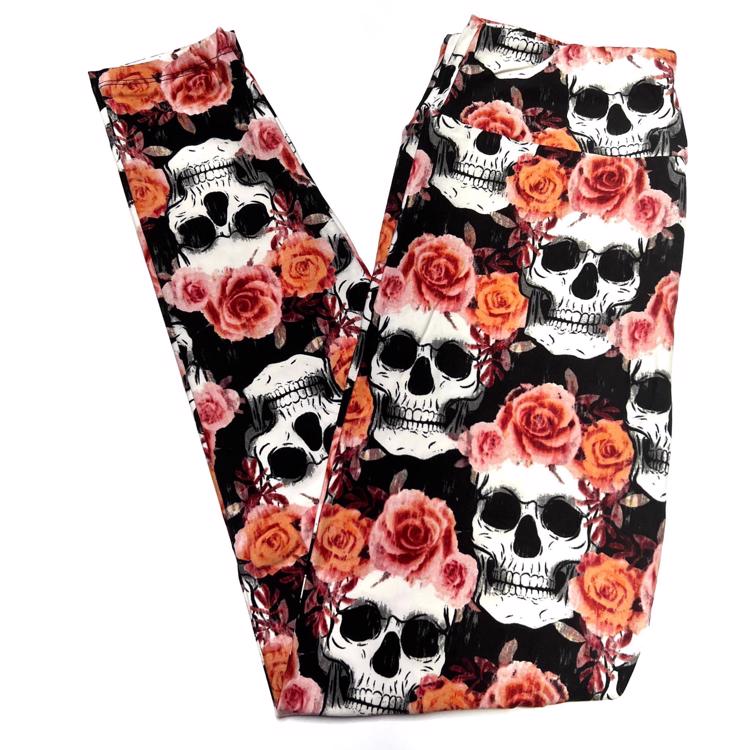 Day of the dead leggings lularoe best sale