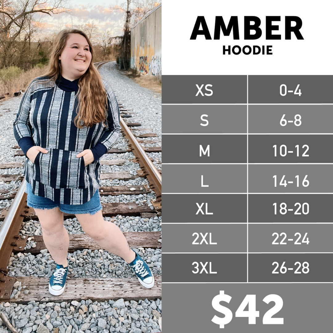 Lularoe amber hoodie sizing best sale